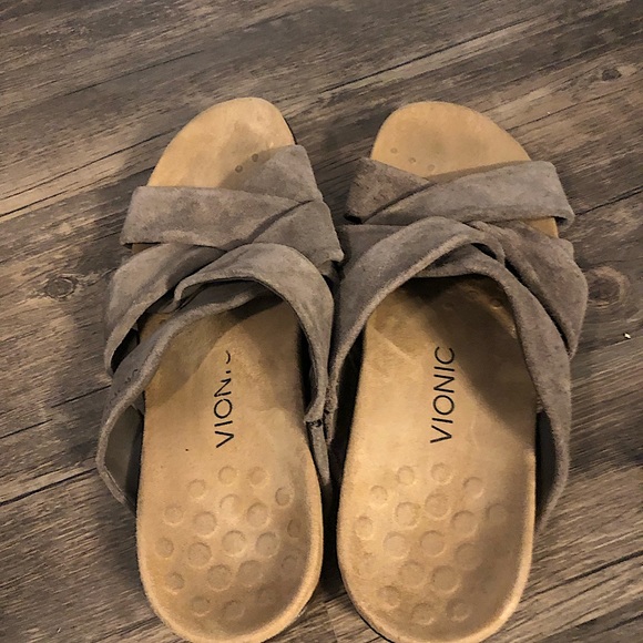 Vionic Juno suede slides size 9 - Picture 6 of 16